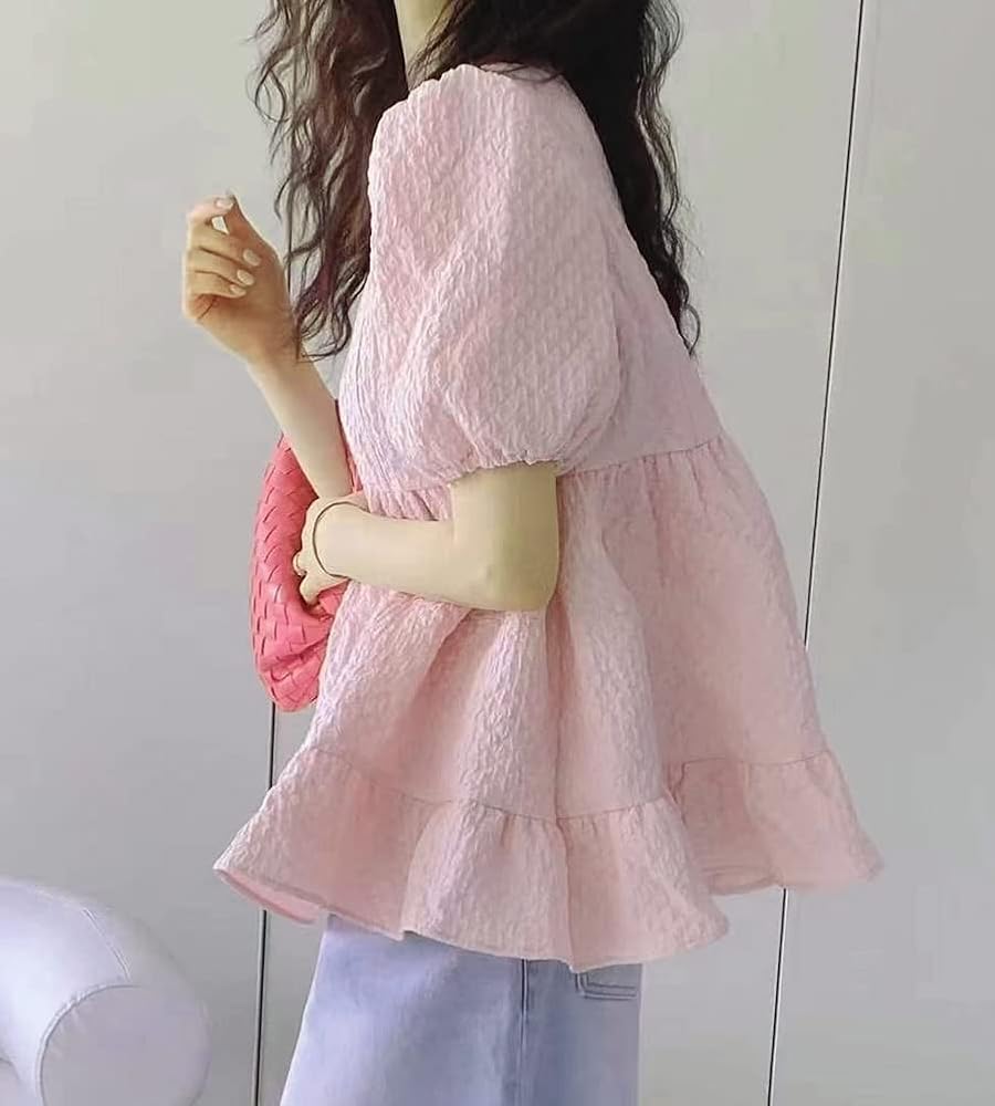 さ*姫様 cccmalie ペプラム半袖ブラウス ピンク さ*姫様 cccmalie ペプラム半袖ブラウス ピンク - メルカリ